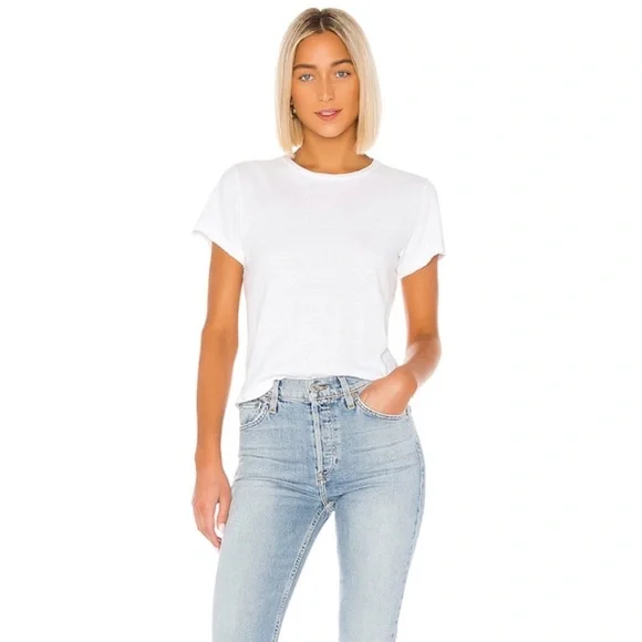 RE/DONE x Hanes The Classic Tee in Vintage White - Picture 4 of 7
